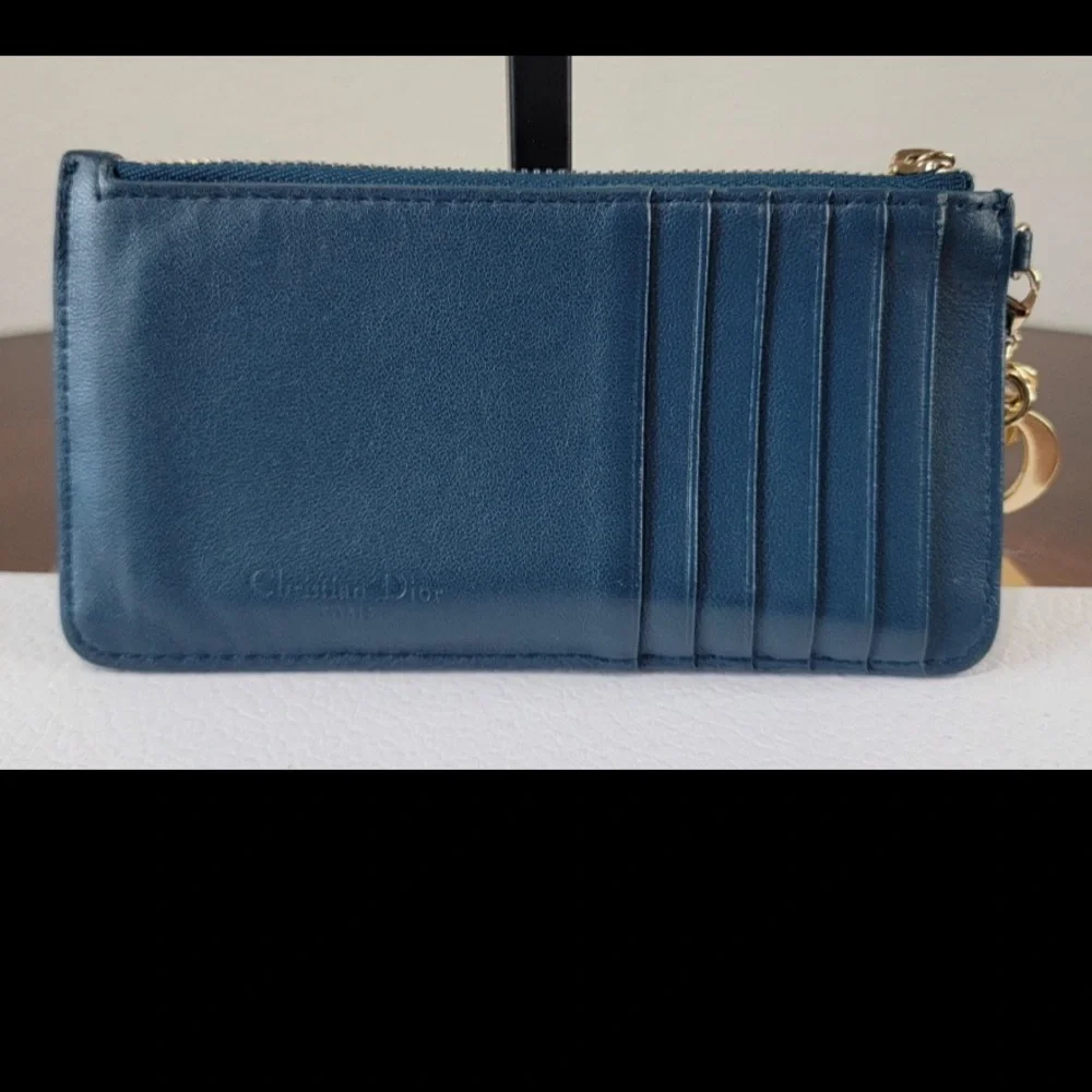 CHRISTIAN DIOR lady dior cannage card wallet